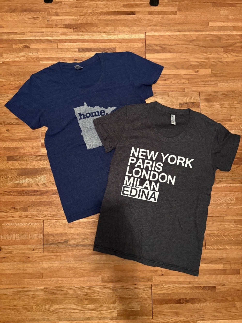 MN "Home" & "NY Paris London Milan Edina" Tee Bundle